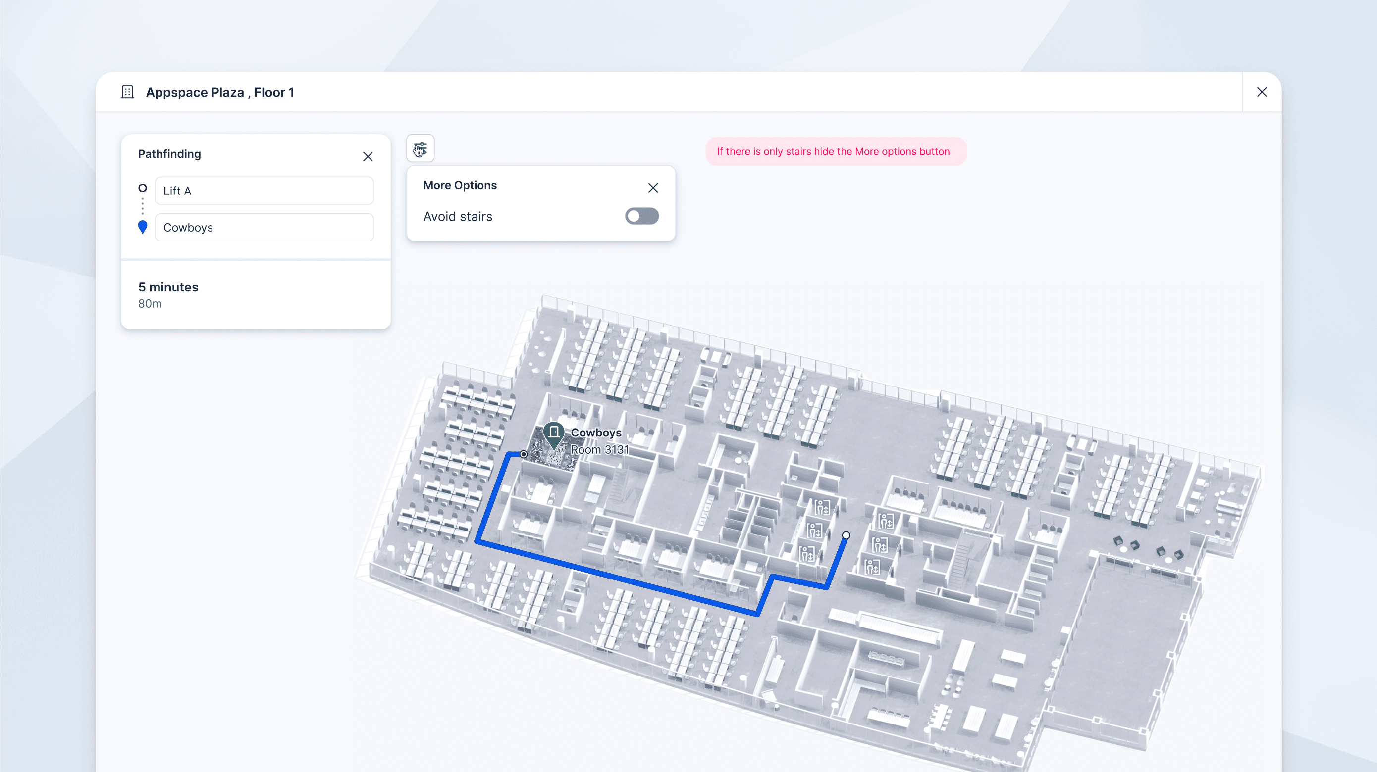 End-user view of the Pathfinding feature